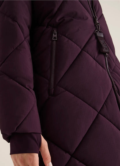 WELDED LONG COAT Plomme