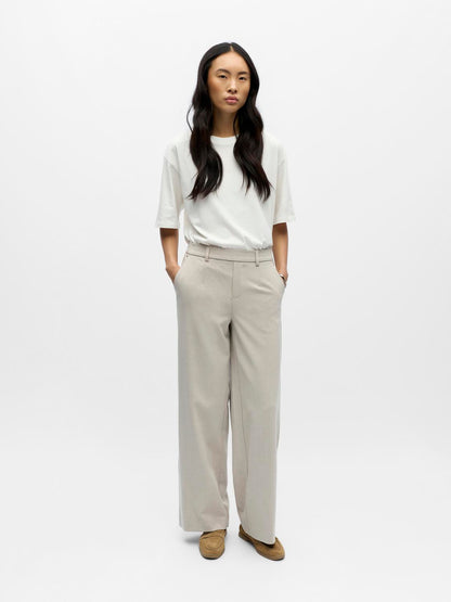 Objlisa Wide Pant Noos Beige