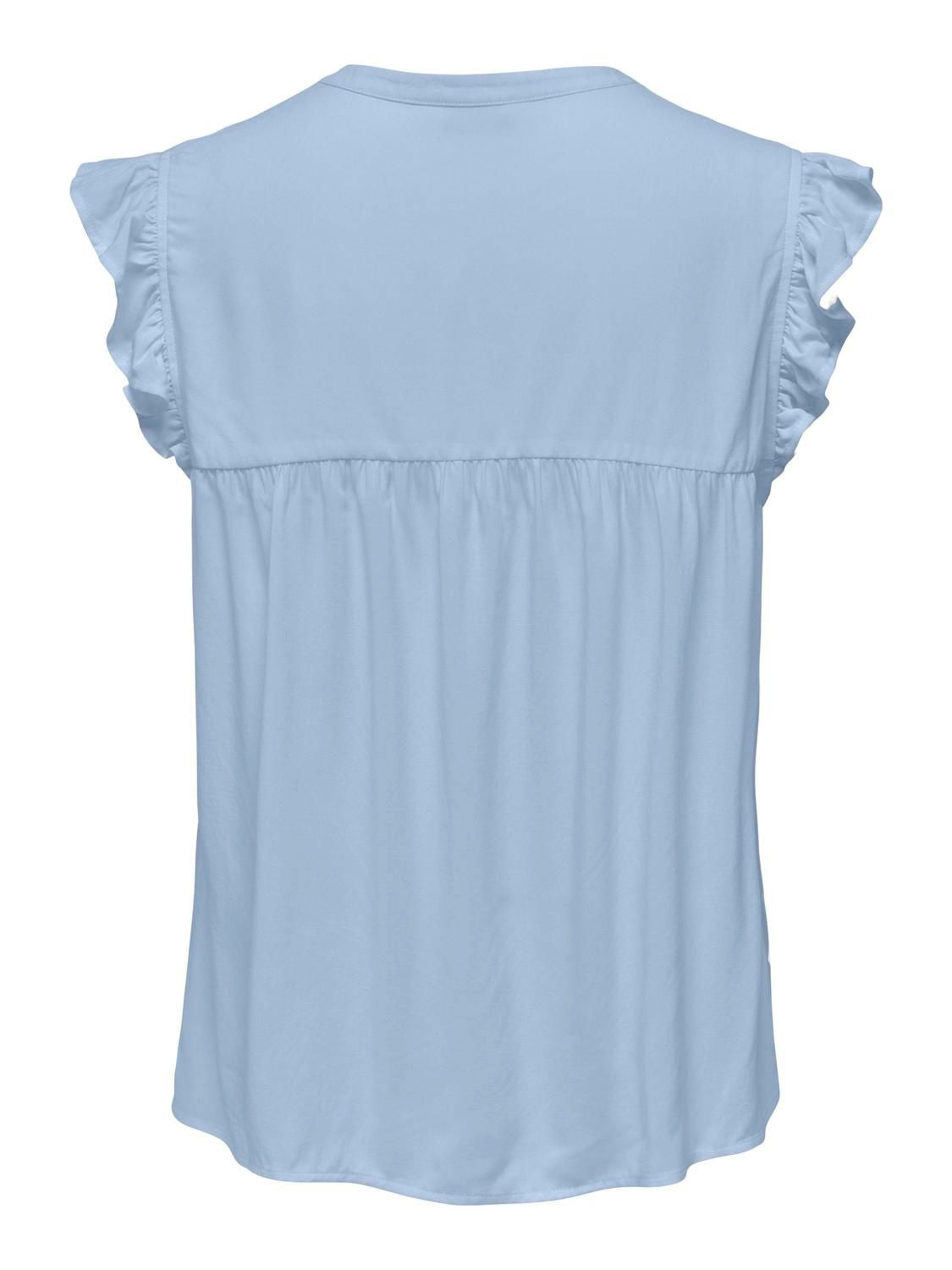 Onlvestine S/s Top Wvn Noos Blå