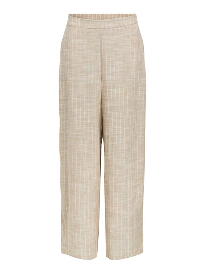 Objpaula Yui Hw Wide Pants 144 Grå