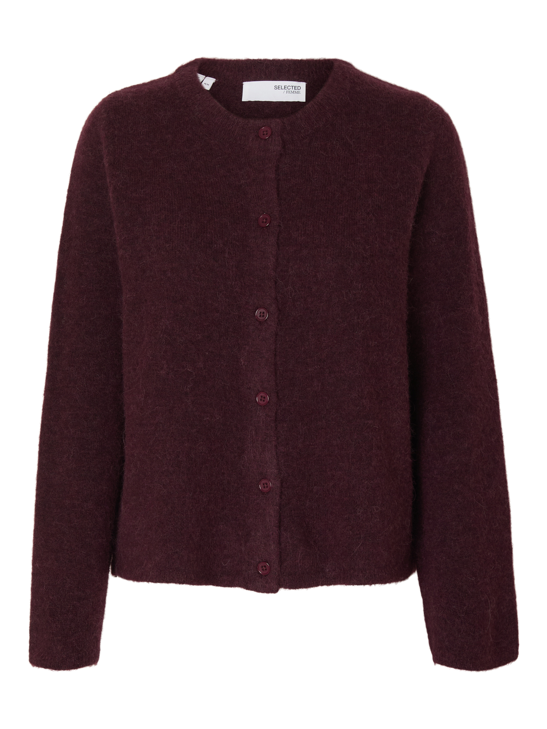 Slflulu New Ls Knit Cardigan Noos Mørkelilla