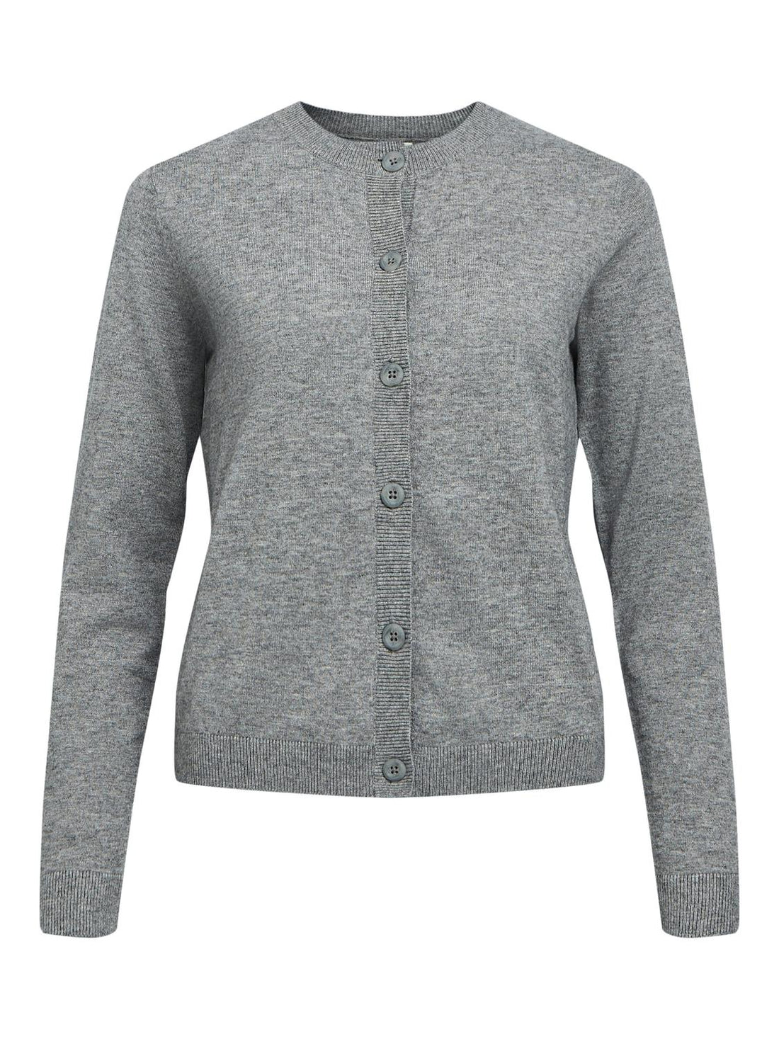Objthess L/s Short Cardigan Noos Mellomgrå