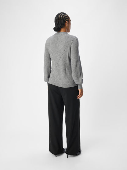 Objditte Re L/s Knit Pullover Noos Mellomgrå