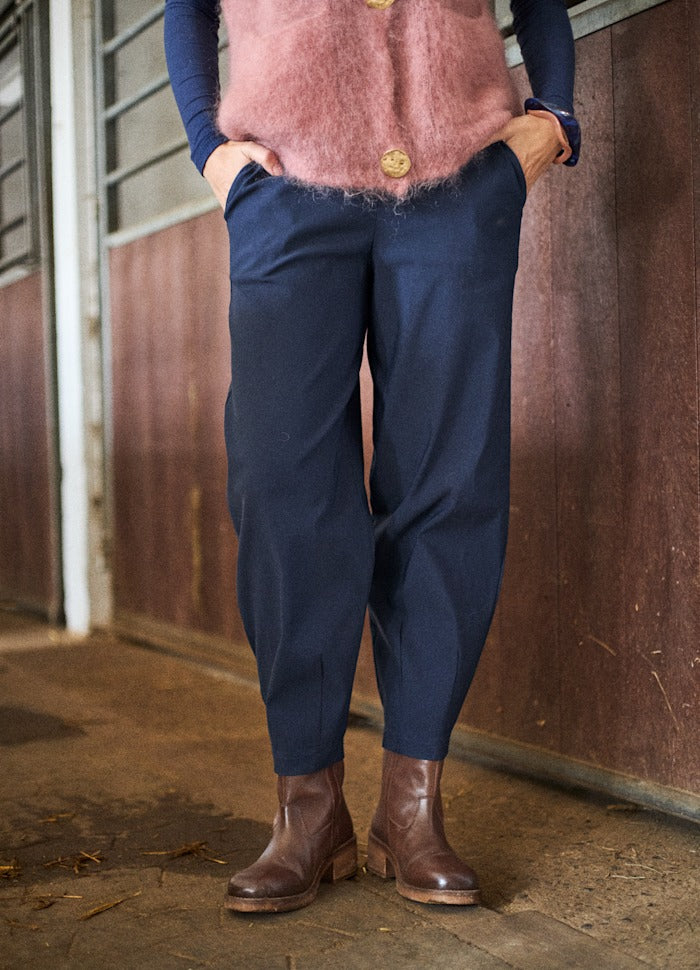 BCBEVERLY BARREL PANT Dark Navy