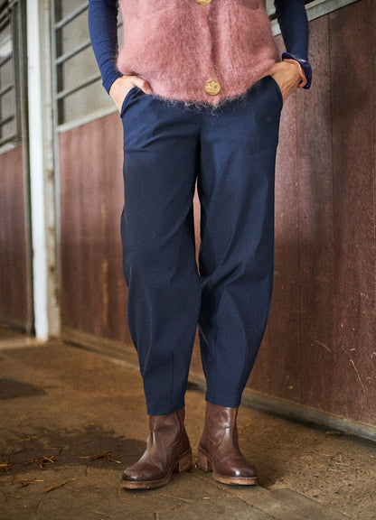 BCBEVERLY BARREL PANT Dark Navy