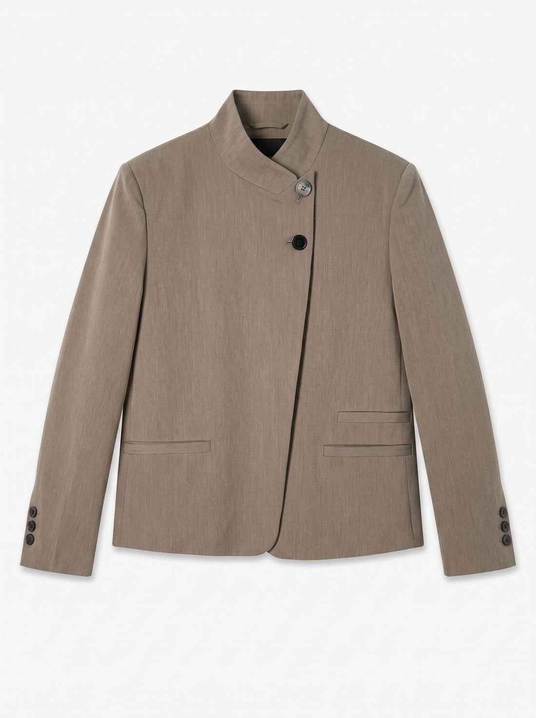 Vmdina Ls High Neck Blazer Lcs Beige