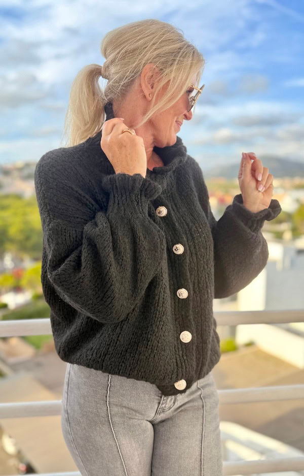 HEIDI CARDIGAN Svart