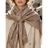 SCARF w/paisley Beige
