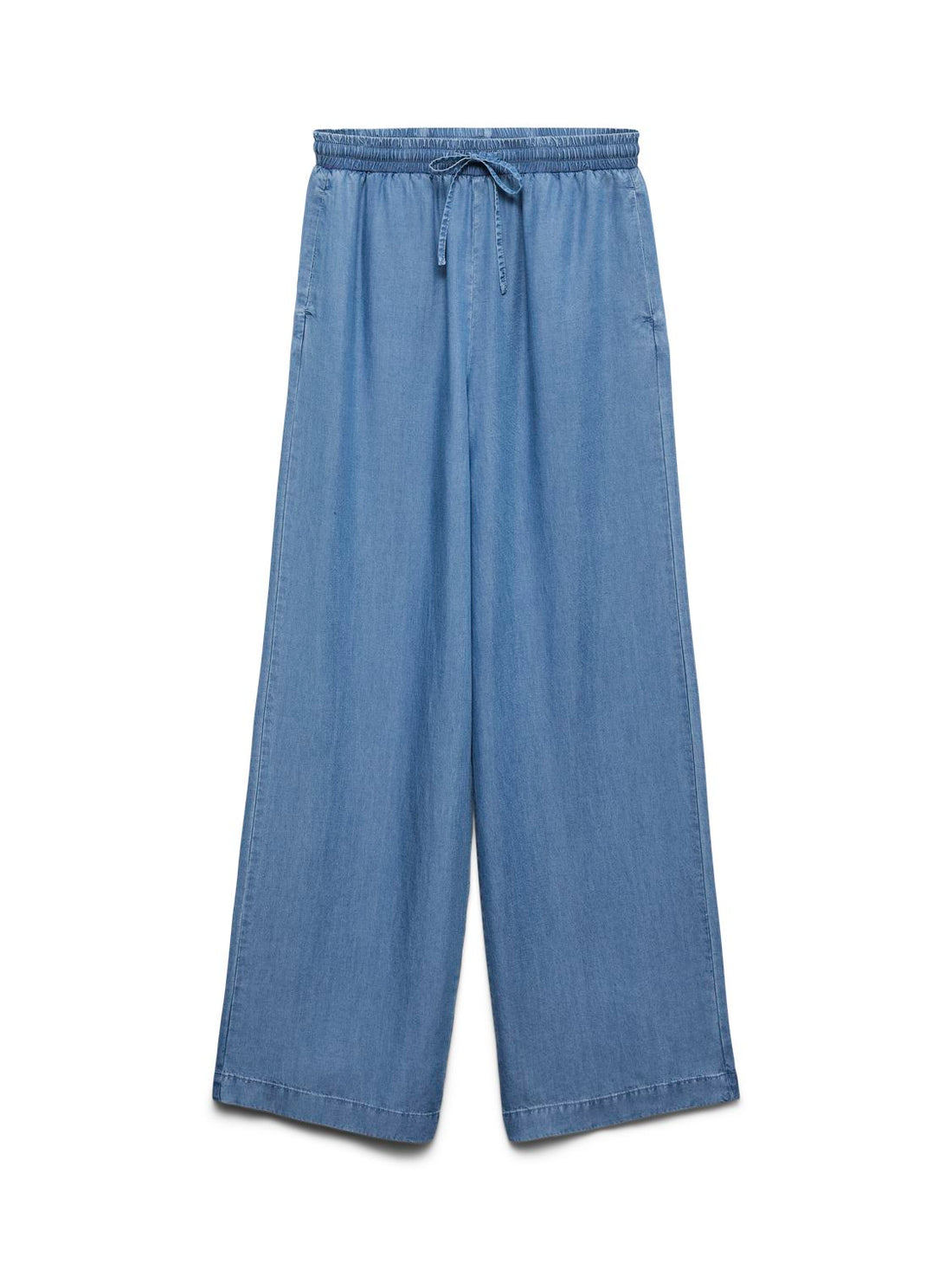 Vmbree Hw Long Loose Tencel Pants Ga Blå