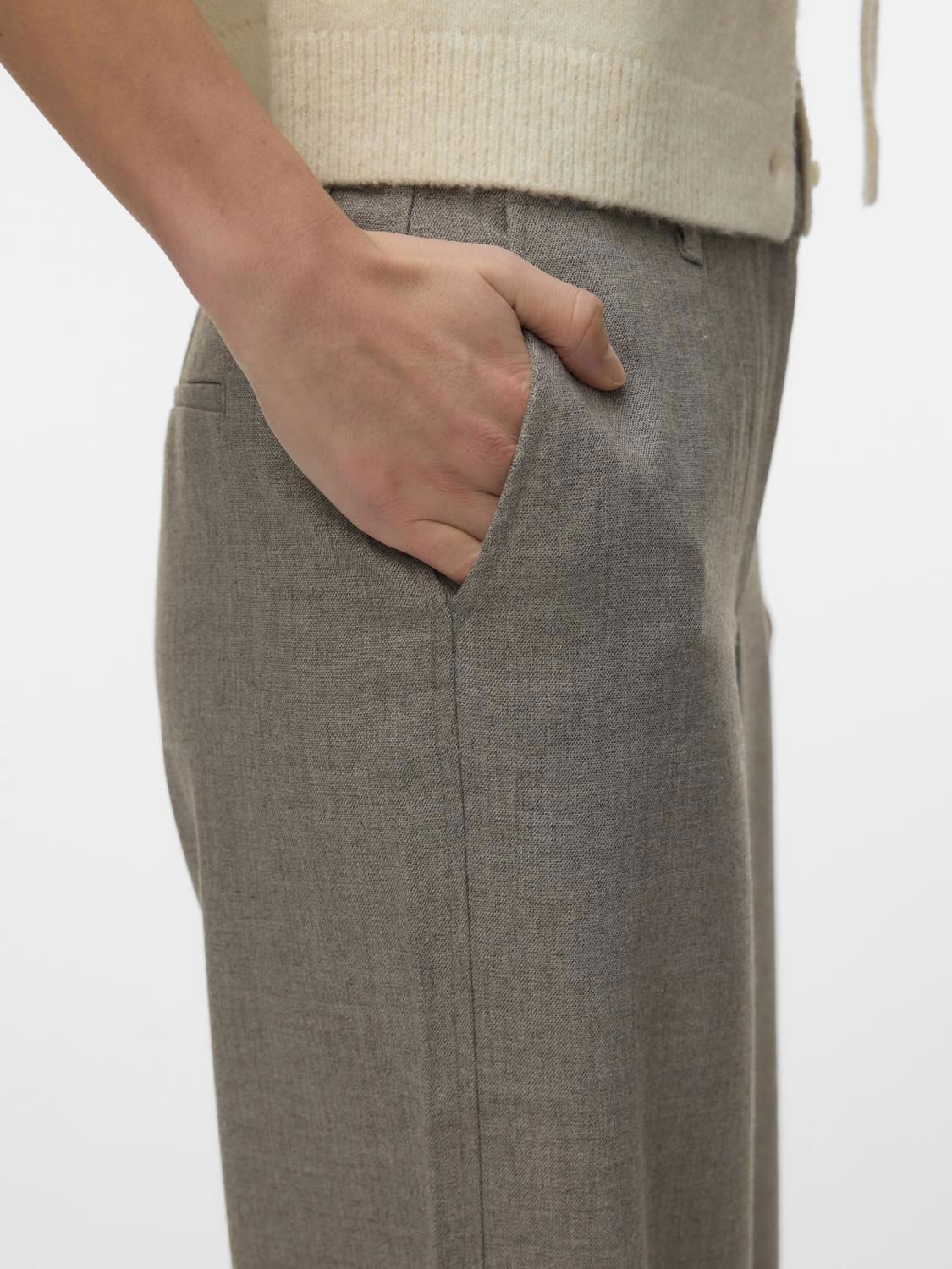Vmbestie Hw Wide Pant Noos Beige