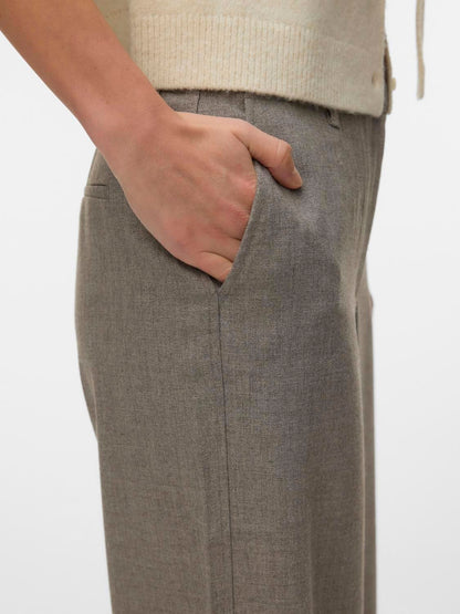 Vmbestie Hw Wide Pant Noos Beige