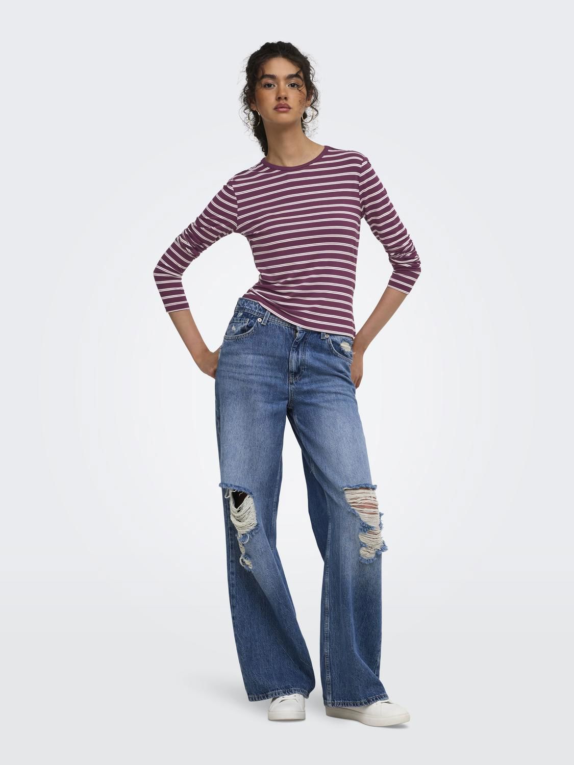Onlnina L/s Aop Top Jrs Lilla