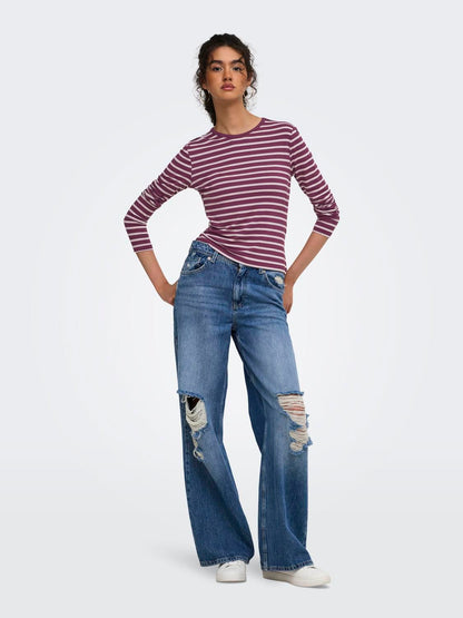 Onlnina L/s Aop Top Jrs Lilla