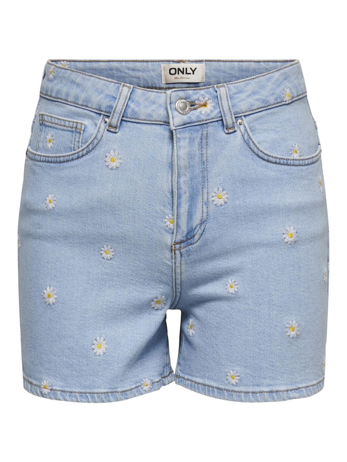 Onljosephine Hw Daisy Dnm Shorts Azgnoos Blå