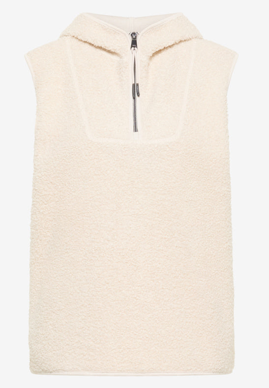 TOS Teddy troyer vest w.hood Off-White