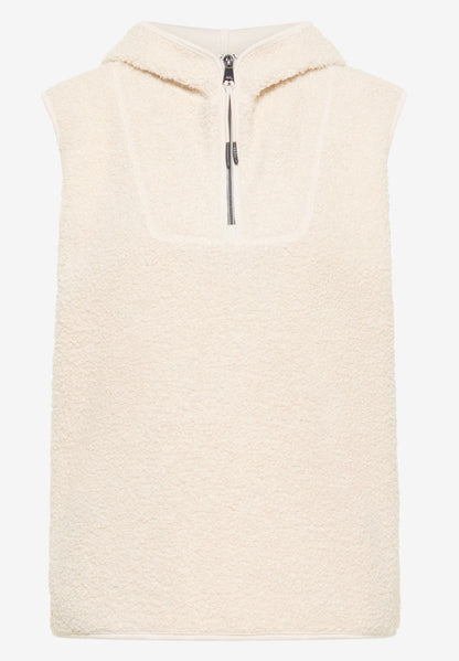 TOS Teddy troyer vest w.hood Off-White