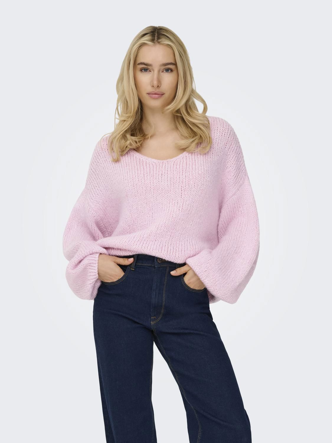 Jdydinea L/s Reversible Pullov. Knt Noos Rosa