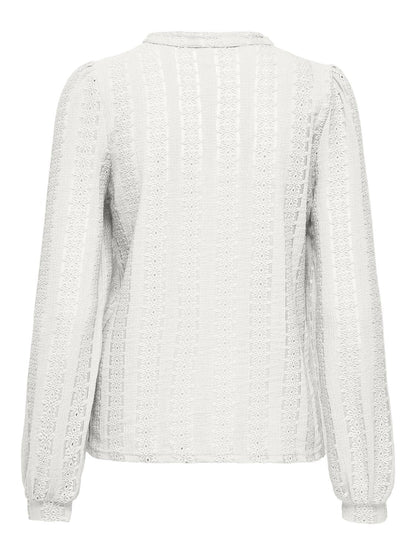 Onlmelanie L/s Split Top Jrs Hvit