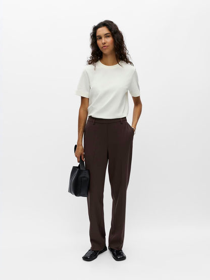 Objlisa Mw Straight Pant Noos Brun