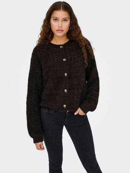 Jdyeira Life L/s Oneck Cardigan Knt Noos Brun