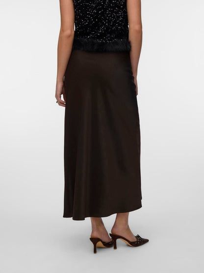 Vmcharm Mw Long Skirt Wvn Boo Brun