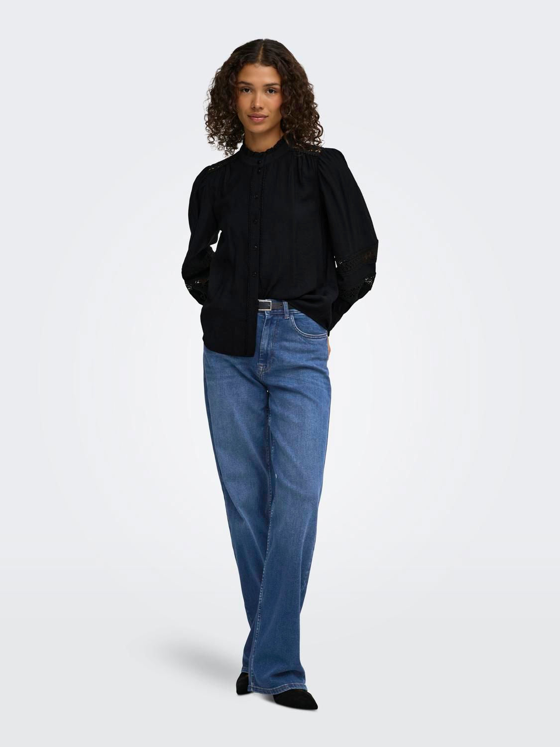 Jdykaro L/s Shirt Wvn Sort