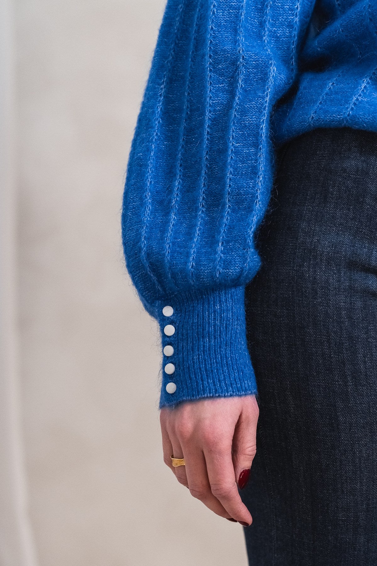 Rausamalie Puff Pullover Blå