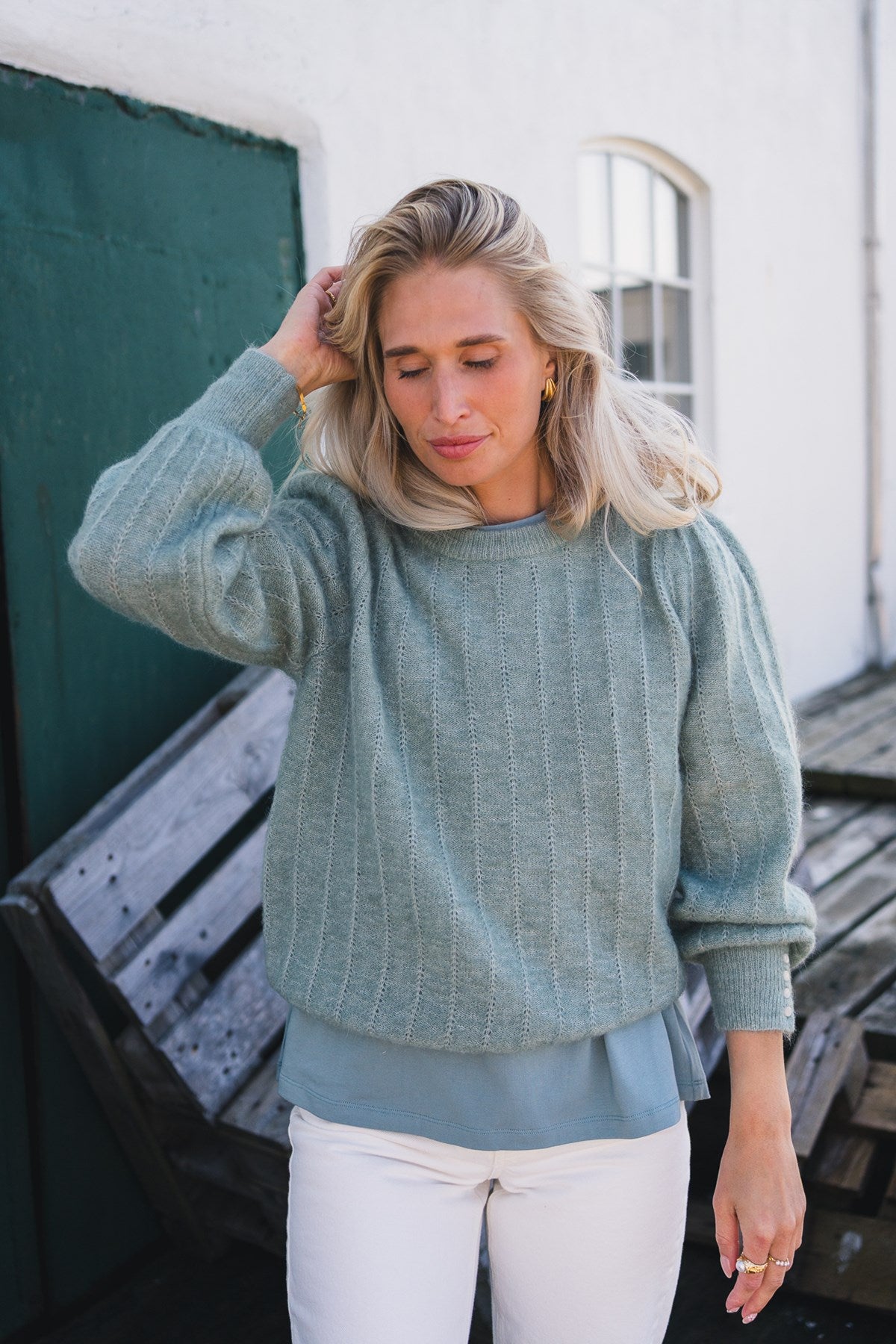 Rausamalie Puff Pullover Grønn