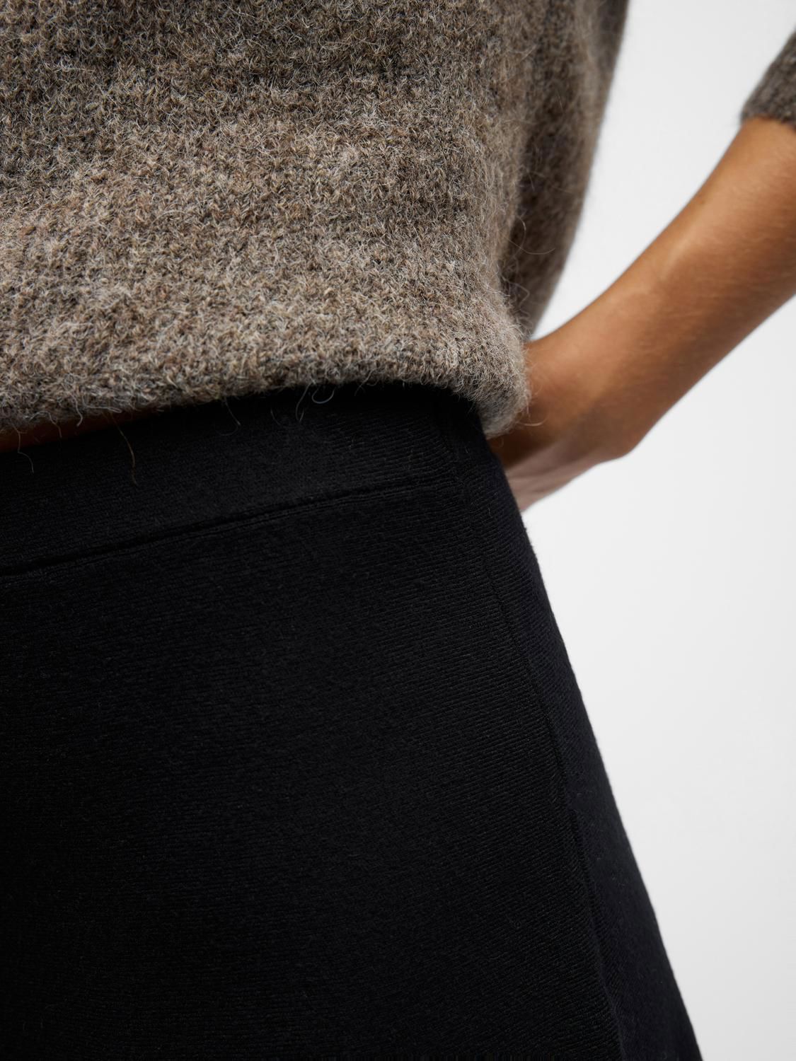 Objreynard Hw Short Knit Skirt Noos Sort