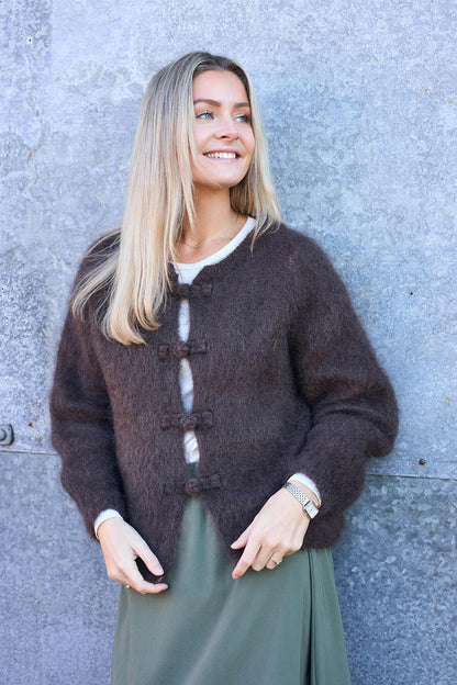 BCBJOERK FROG KNIT CARDIGAN Brun