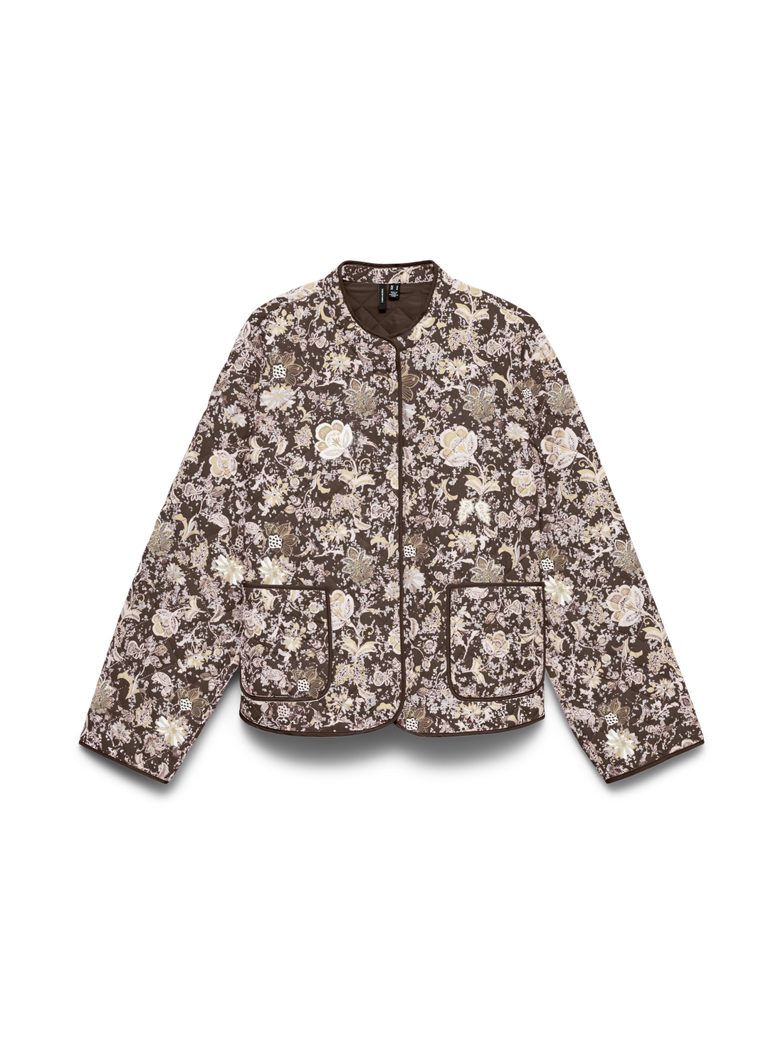 Vmjane Ls Detail Quilted Jacket Wvn Brun