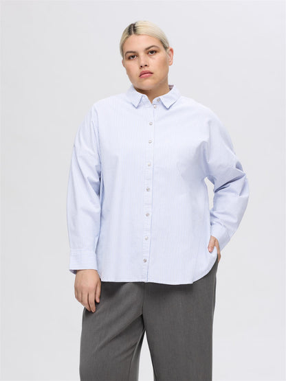 SLFNOVA LS OXFORD SHIRT NOOS Blå