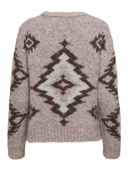 Onlazu Ls Jq O-Neck Cc Knt Lysebrun