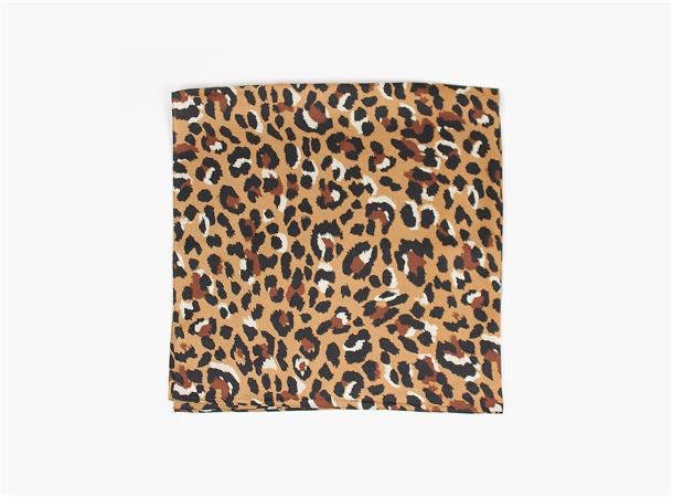 MANZINI Leopard Square Scarf Brun