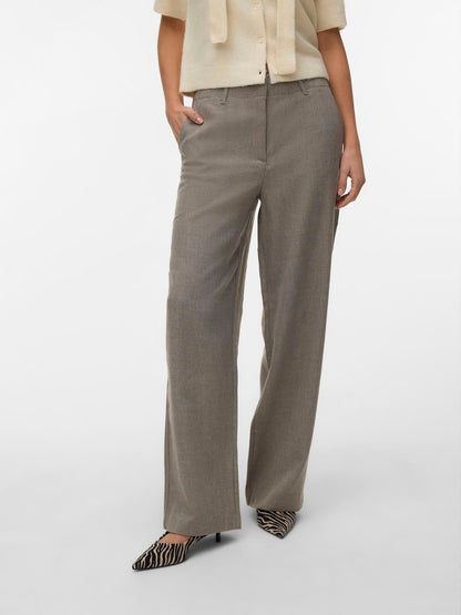Vmbestie Hw Wide Pant Noos Beige