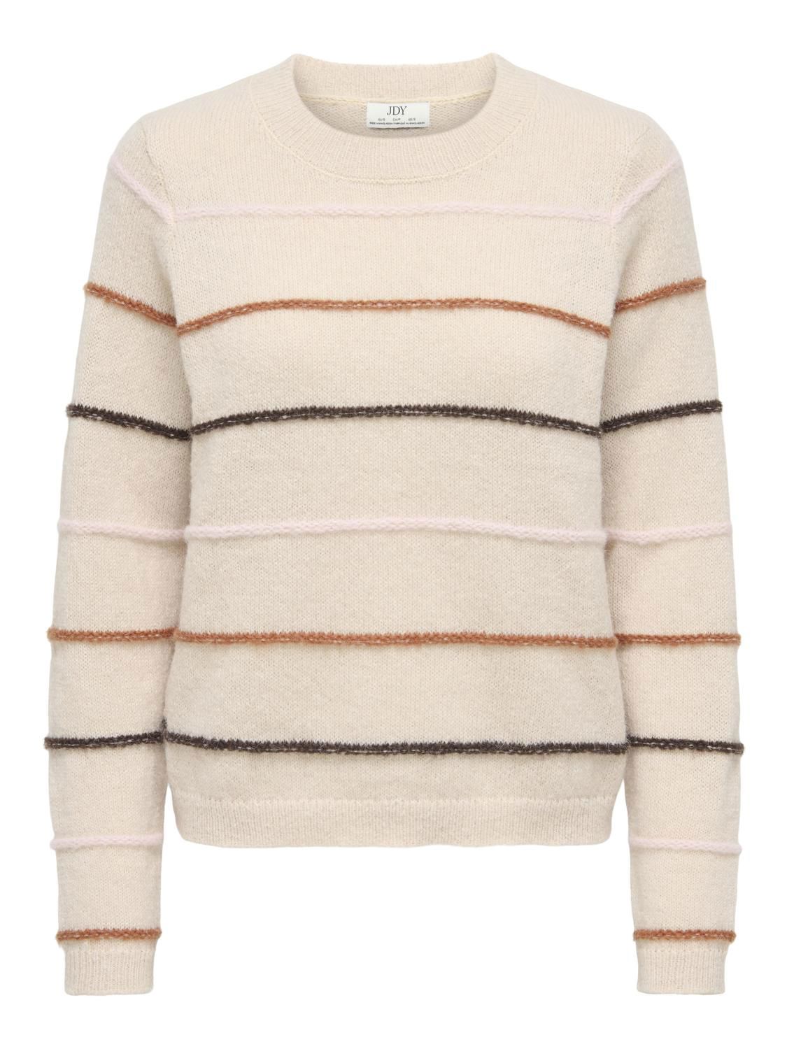 Jdysigrid Life L/s On Struc Pullover Knt Grå