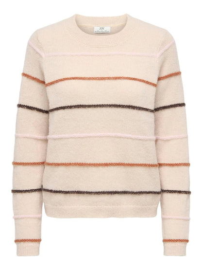 Jdysigrid Life L/s On Struc Pullover Knt Grå