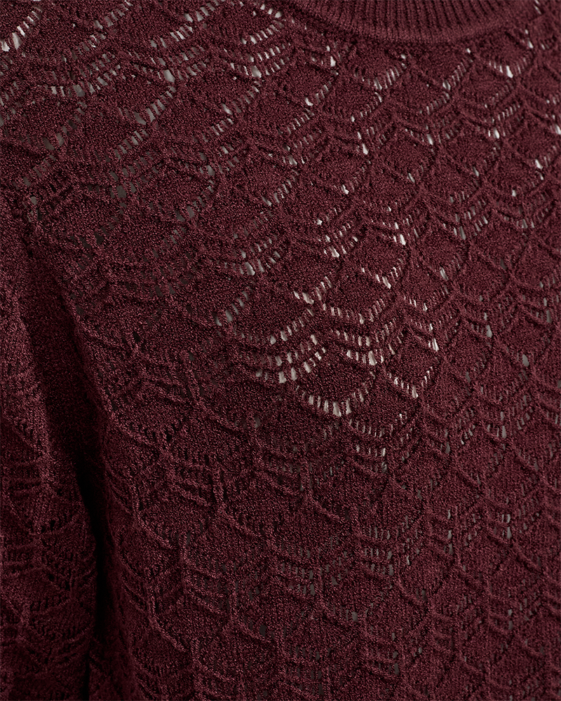 Fqclarry-Pullover Burgunder