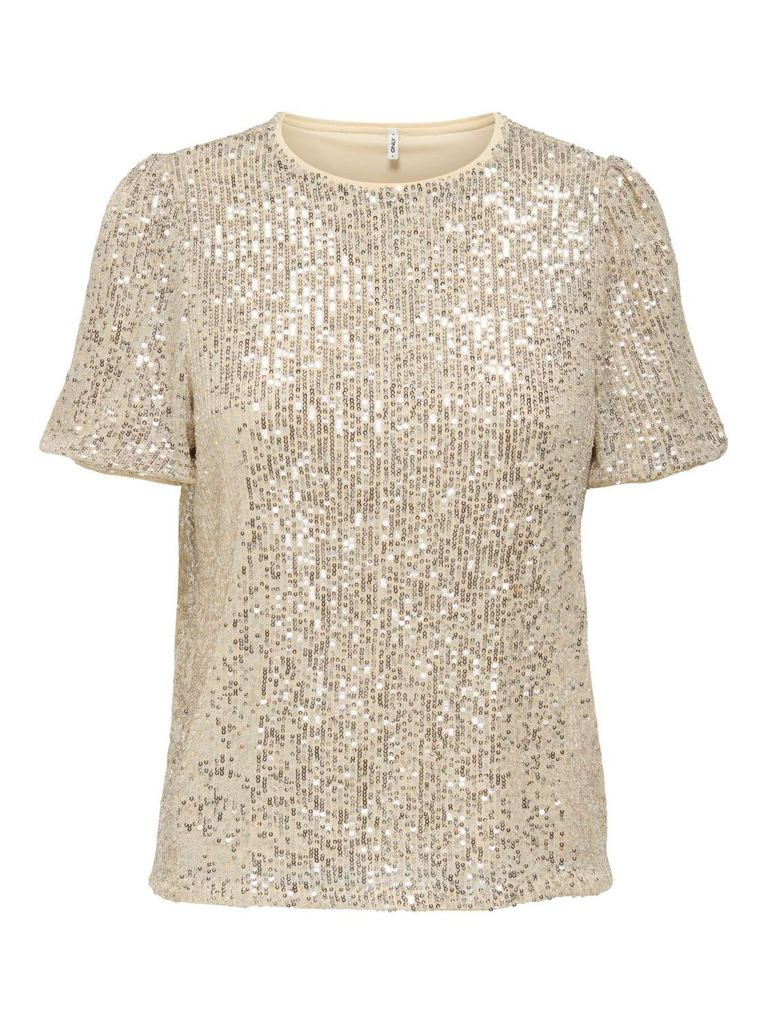 Onlana S/s Loose Sequins Top Jrs Lysegrå