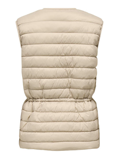 Jdyrenee Quilt Waistcoat Otw Sij Beige