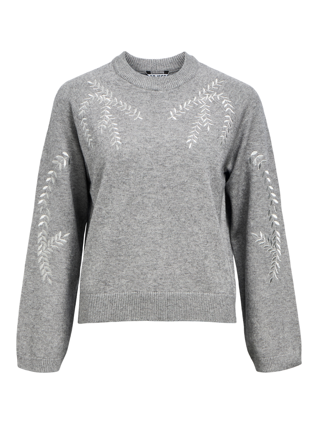 Objlaney Rubin Ls Pullover Noos Mellomgrå