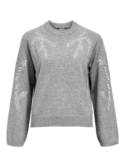 Objlaney Rubin Ls Pullover Noos Mellomgrå