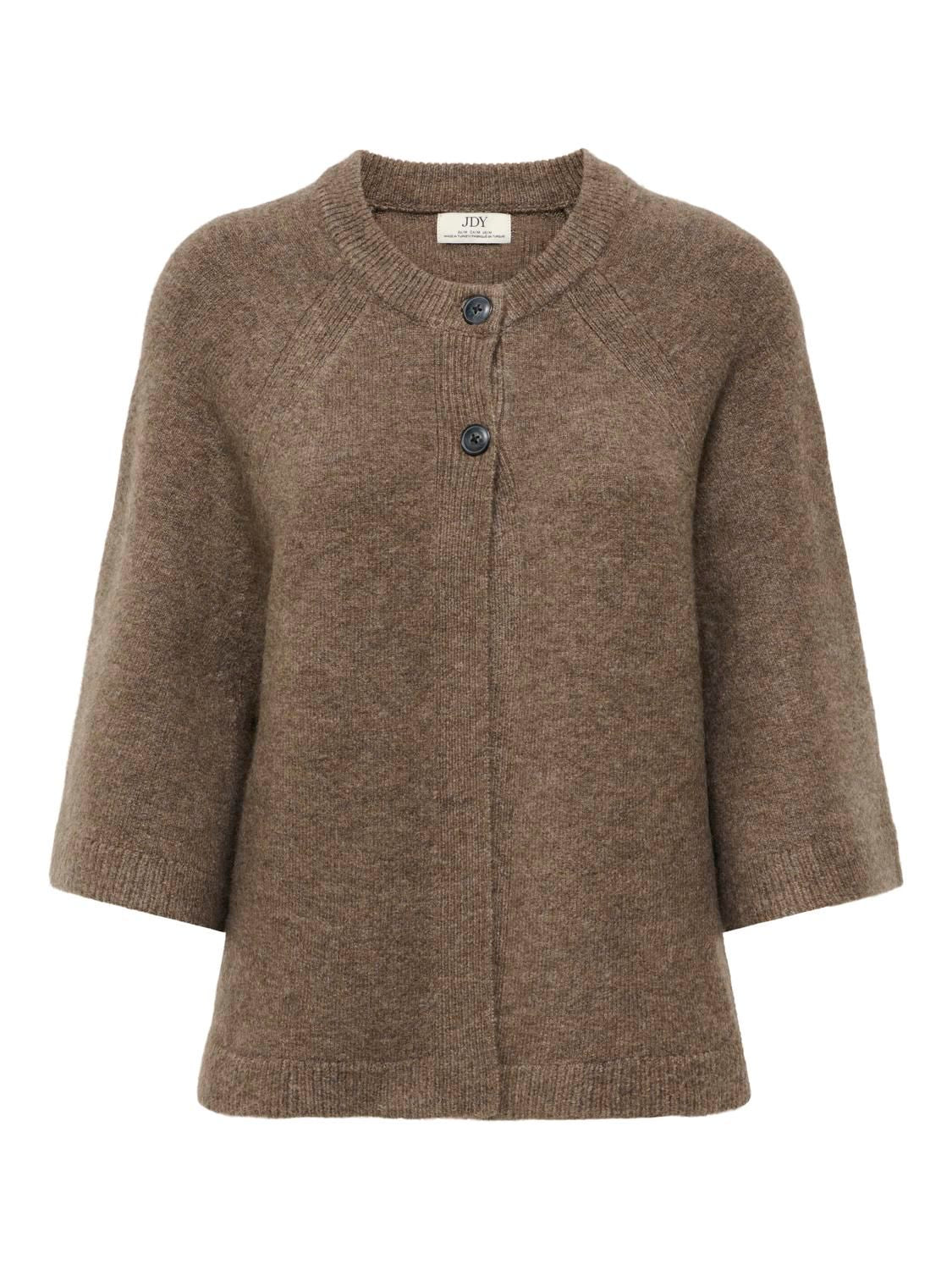 Jdycady 3/4 O-Neck Cape Cardigan Knt Brun