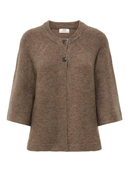 Jdycady 3/4 O-Neck Cape Cardigan Knt Brun