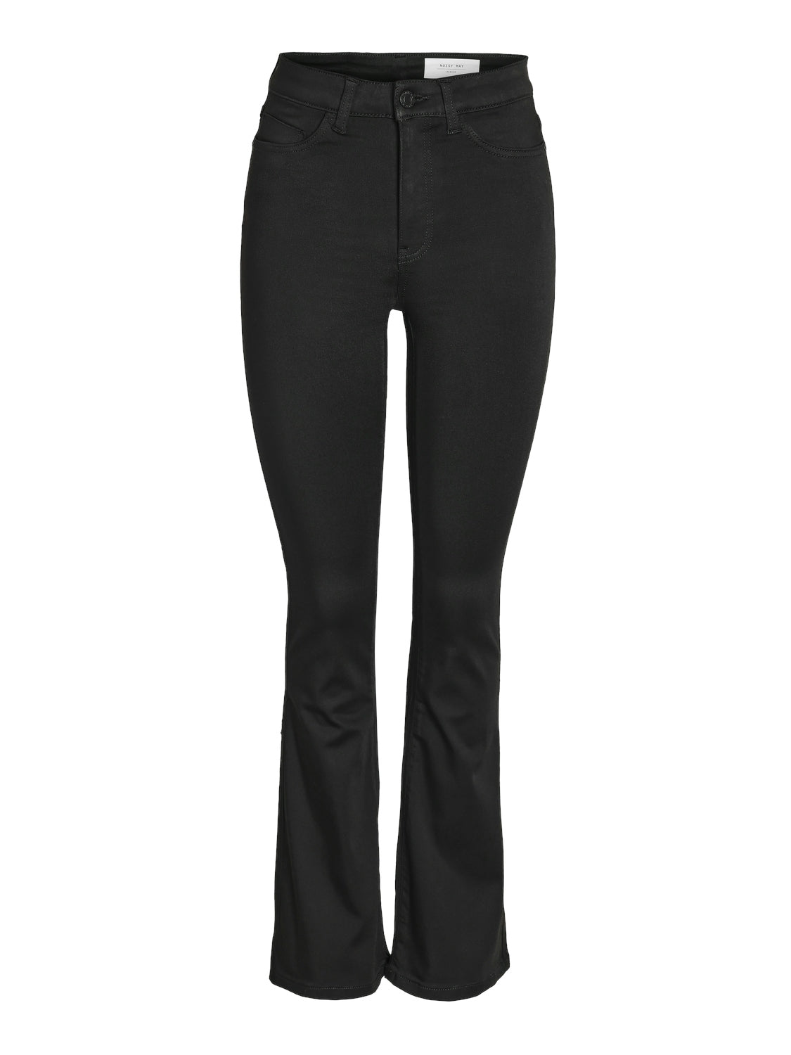 NMSALLIE HW FLAR PANT VI308BL STAY BLACK Black Denim