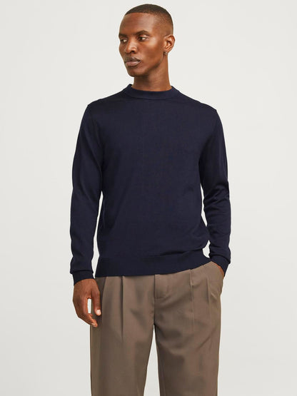 Jprblamilano Stitch Knit Crew Neck Sn Blå