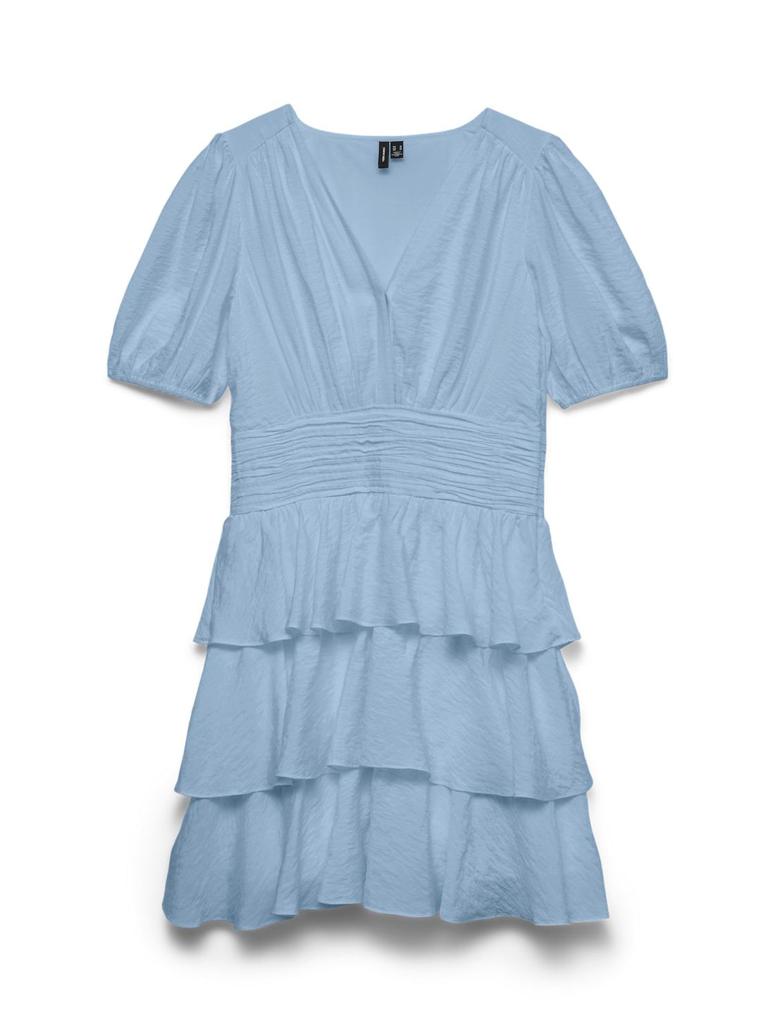 Vmlise 2/4 V-Neck Short Dress Wvn Exp Blå