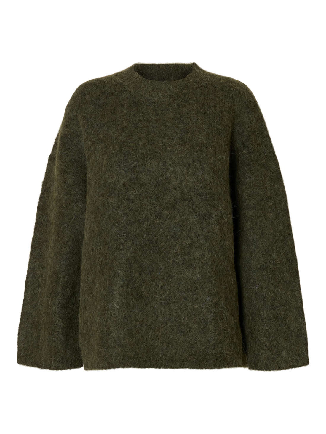 Slfgabriella Ls Knit New O-Neck Noos Mørkegrønn