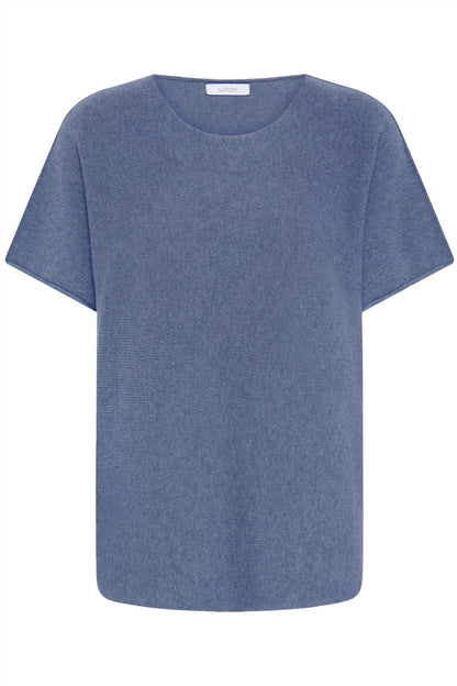 Sbinnova Half Sl Knit Blouse Blå