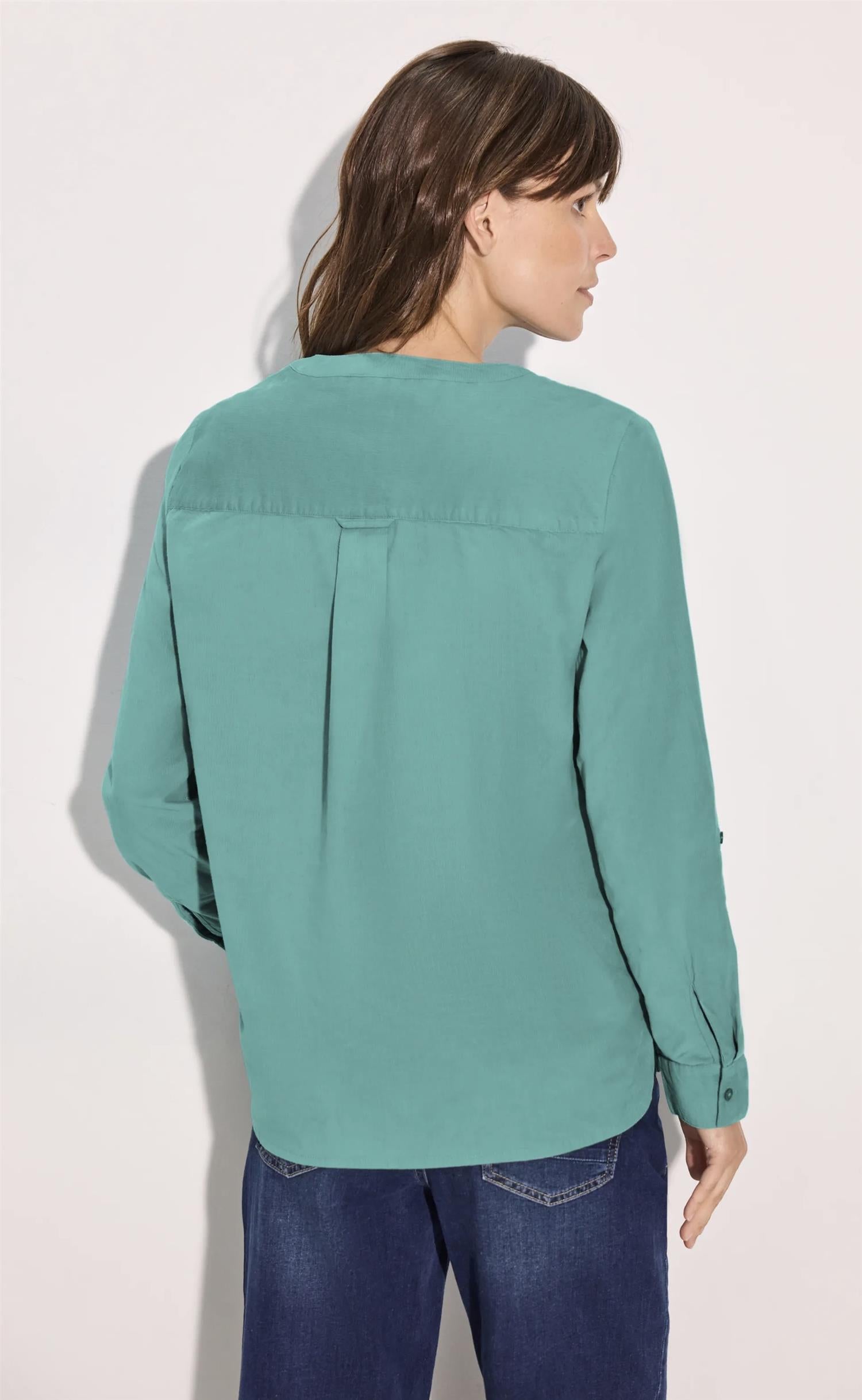 Solid Cord blouse Sjøgrønn